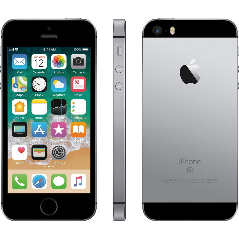 Refurbished Apple iPhone SE 16 GB Locked to AT&T and Cricket Space Gray