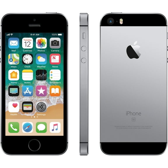 Restored Apple iPhone SE 16 GB Locked to AT&T and Cricket Space Gray (Refurbished)