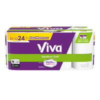 Viva Signature Cloth Paper Towels, Choose-A-Sheet, 8 Huge Rolls, 165 Sheets Per Roll (=24 Regular Rolls)