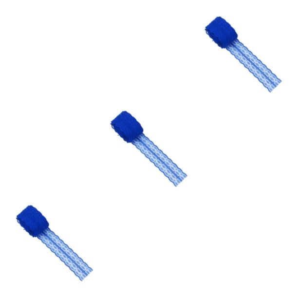 Yuarrent Cinta de encaje de ganchillo blanco con estilo de poliéster - Varios patrones de ropa Decoración de encaje de guipur joyería azul Type1 NO1