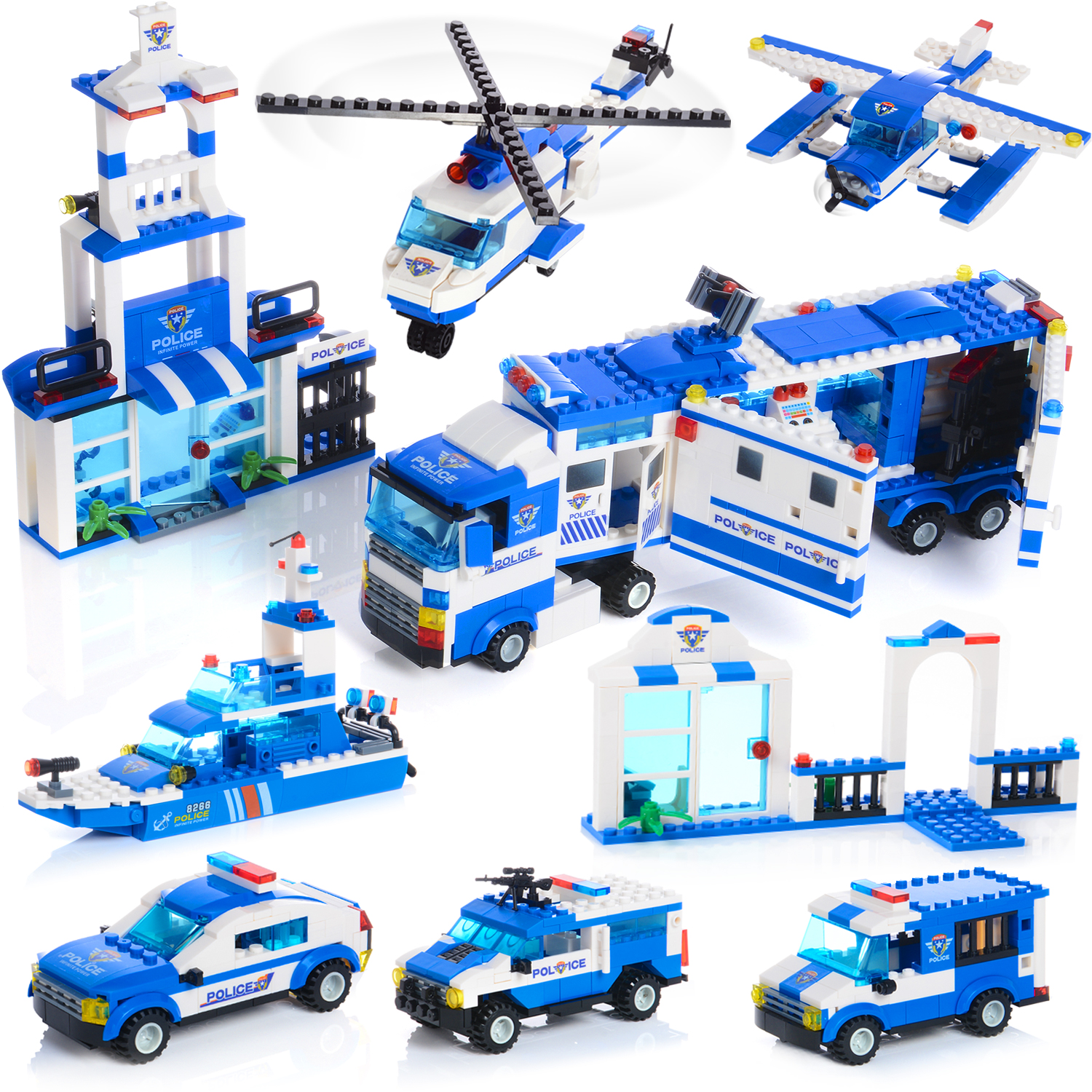 Exercise N Play 1039 Pieces City Police Station Building