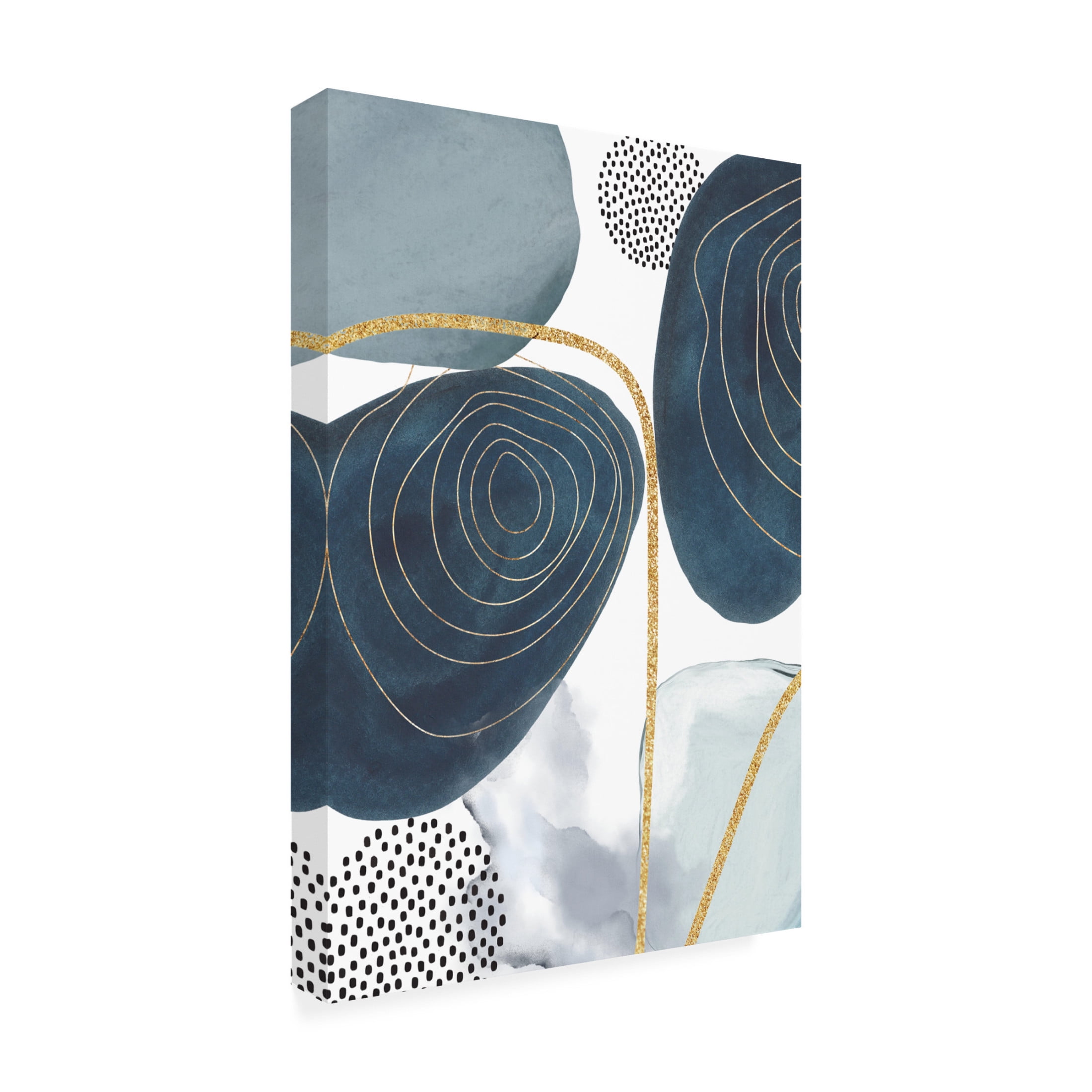 Trademark Fine Art Sally Ann Moss Shapley Blue 3 Canvas Wall Art