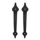 thumbnail image 4 of Accesorios de manija de puerta corredera de garaje, Hardware de acero al carbono negro, 2 uds., 4 of 5