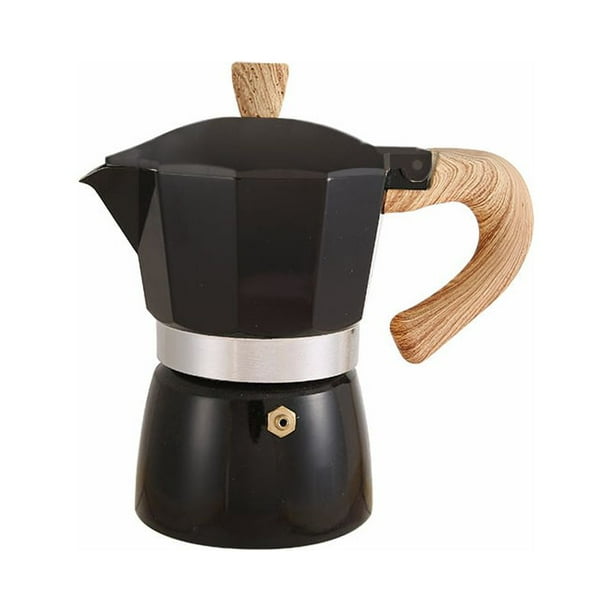 Cafetera con mango de madera, aparato de café, herramienta portátil para preparar café al aire libre