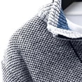 thumbnail image 6 of TOUMENY Men Sweater Long Sleeve Casual Half Zip Mock Neck Fleece Knit Pullover Solid Winter Warm Slim Fit Fashion Tops Dark Gray M, 6 of 6