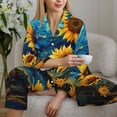 thumbnail image 6 of Bingfone Womens Pajama Sets Vintage Starry Sky Sunflower Print,Long Sleeve Loungewear Pajamas Set-XX-Large, 6 of 8