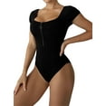 thumbnail image 5 of Liacowi Women One-Piece Swimsuit Long Short Zipper Padded Bikini Bodysuit Beachwear Bathing Suits, 5 of 7