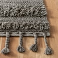 thumbnail image 3 of SAFAVIEH Casablanca Candida Striped Wool Shag Area Rug, Silver, 4' x 6', 3 of 10