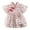 Pink, variant on PINQI A Line Baby Girls Sundress Toddler Girls Short Sleeve Floral Prints Princess Dress Dance Party Dresses Holiday Baby Girls Dress