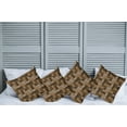 thumbnail image 6 of Ambesonne Chocolate Throw Pillow Cover 4 Pack, Wooden Parquet Motif, 18", Beige Pale Brown, 6 of 6