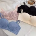thumbnail image 5 of Encaje sexy Pequeño Pecho Recogido Ropa Interior De Las Mujeres Pechos top Apoyo Ajuste Sujetador, 5 of 5