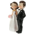 thumbnail image 2 of Gongc Cupcakes Resin Couple Wedding Cake Topper Bride Groom Figure Decor, 2 of 4