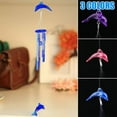 thumbnail image 5 of Creative Metal Tube Dolphin Wind Chime Home Garden Ornament Pendant Decoration, 5 of 7