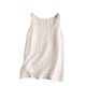 thumbnail image 1 of Camisetas sin Mangas para las Mujeres Color Sólido Cuello Redondo Suéter Casual Blusa, Camisetas de Mujer Casual, 1 of 8