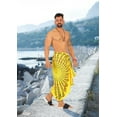 thumbnail image 2 of HAPPY BAY Men's Standard Casual Sarong Long Pareo Beach Wrap One Size Butter, Mandala Summer Vacation Aloha, 2 of 4