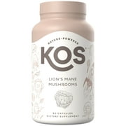 KOS Organic Lion's Mane Mushroom Capsules, 1500mg, 90 Count