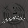 thumbnail image 2 of Looney Tunes Thats All Folks Women's T Shirt, Charcoal, 2X-Large, 2 of 6