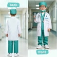 thumbnail image 6 of Marendyee Doctor Costume for Girls and Boys Kids Scrubs Nurse outfit With Set including a stethoscope Dress Up Cosplay Halloween Toddler 12T 11-12Years, 6 of 27
