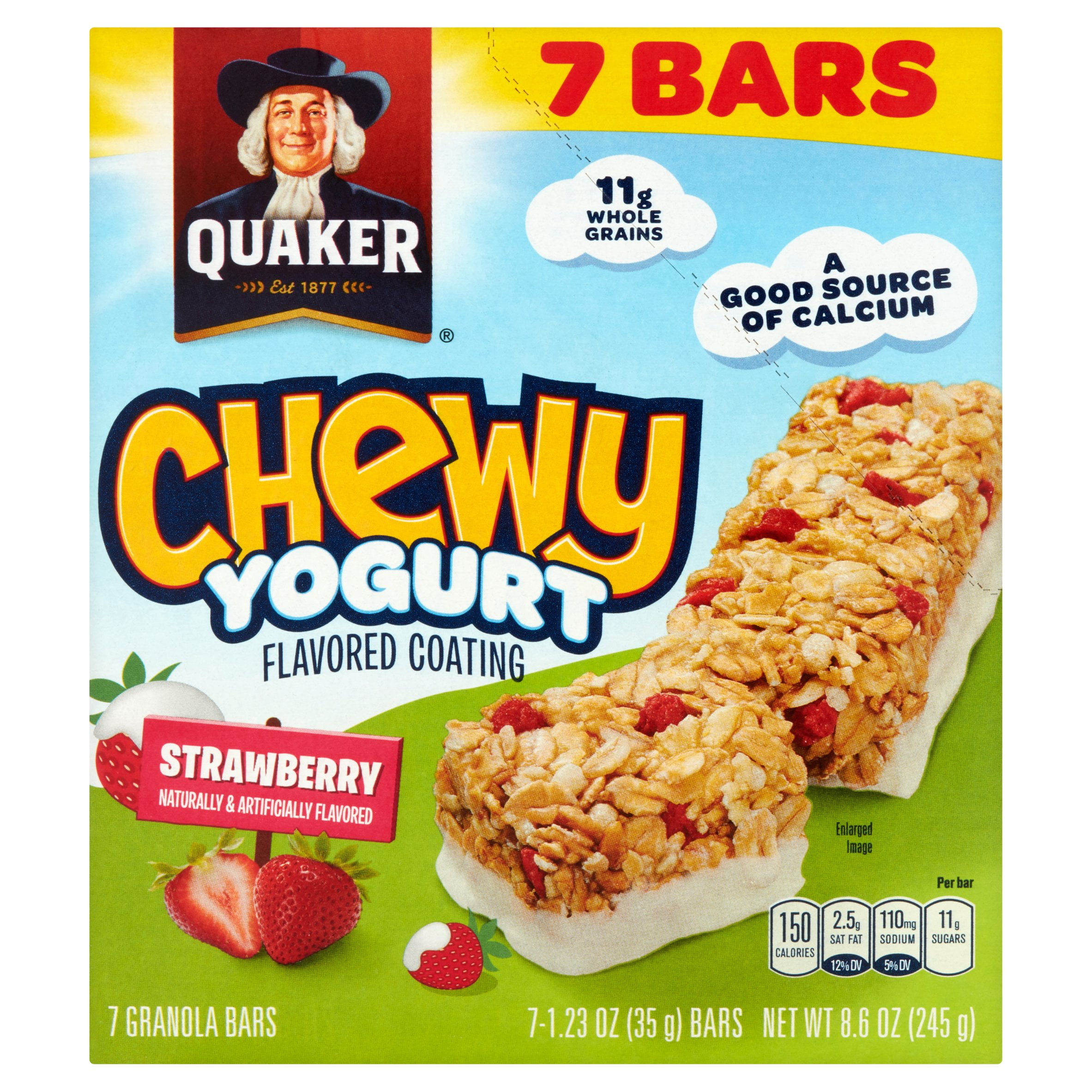 Quaker Chewy Yogurt Strawberry Granola Bars 7 Count 123 Oz Quaker Chewy Yogurt Strawberry Granola Bars 7 Count 123 Oz