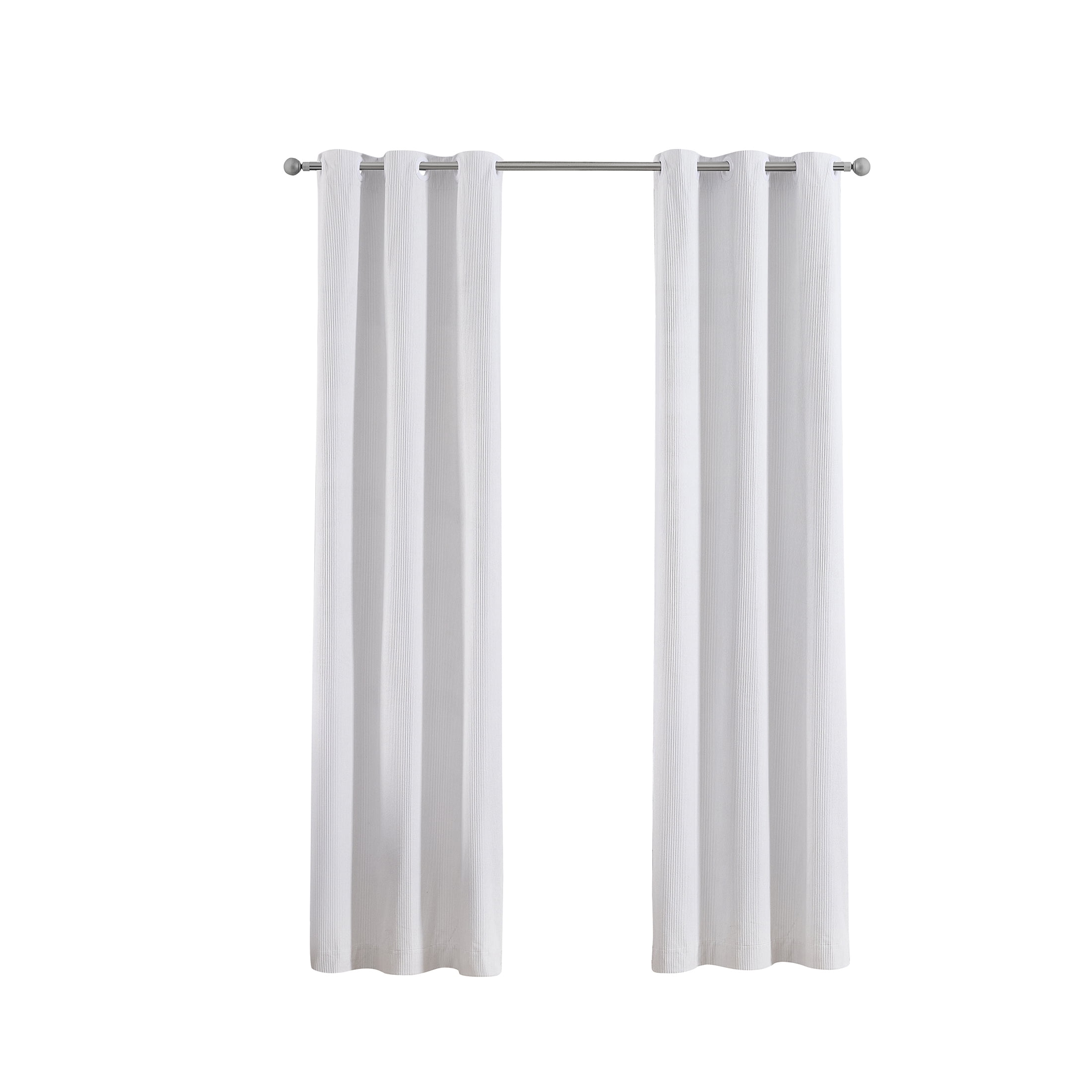 Your Zone Kids' Corduroy Blackout Curtain Panel, 1 Panel, White, 38" W x 84" L
