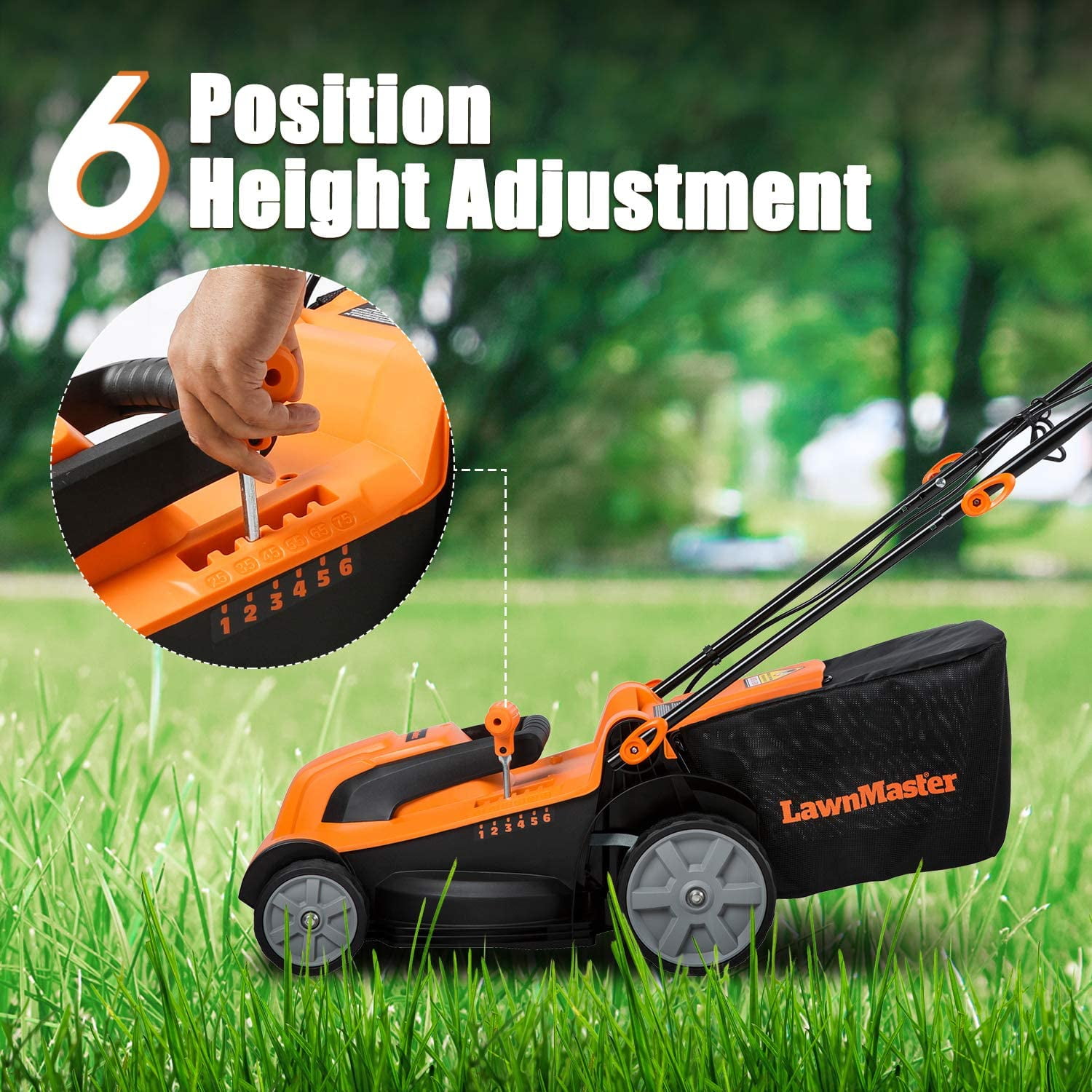 LawnMaster MEB1114K Electric Corded Lawn Mower 14-Inch 10AMP