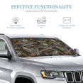 thumbnail image 3 of DouZhe Car Sunshades for Windshield, Medieval Nordic Viking Warriors Pattern Car Sun Shade Block Heat and UV Rays, 55" x 30", 3 of 8