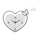 thumbnail image 1 of Reloj De Pared De Corazón Acrílico Y Escultura De Elefante, Arte Decorativo Creativo Para Sala De Estudio, Cafetería, Oficina, Entrada, Dormitorio, Decoración Del Hogar., 1 of 8
