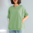 thumbnail image 6 of Zpanxa Womens Summer Tops, Women's Short-Sleeve Loose Shirt Green M, 6 of 6