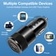 thumbnail image 2 of Sidaley Adaptador de carga de coche de aleación de aluminio 2 puertos de repuesto 3.1A automotriz Dashcam teléfono toma de corriente Combinaciones de reproductor de DVD/TV para coche Negro Plata, 2 of 6