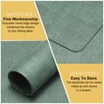 thumbnail image 6 of Uxcell Leather Placemat Non-Slip Round Corner Table Dark Green, 6 of 7