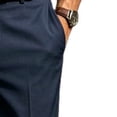 thumbnail image 5 of hotojiny Men's Suits 2 Piece Set Casual Regular Fit Short-Sleeve Shirt and Pants Set for Office Business Wedding(Dark Blue,X-Large), 5 of 5