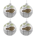thumbnail image 2 of Northlight Glitter Bird Christmas Glass Ball Ornaments - 4" (100mm) - White and Gold - Set of 4, 2 of 9