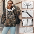 thumbnail image 6 of Garronmavis Camo Forest Deer Hoodies for Women Oversized Sweatshirts Lightweight Oversized Women's Zip Up Hoodies Sweatshirts Warm Trendy Fall Fashion Outfits Casual Sweaters, 6 of 7