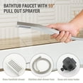 thumbnail image 4 of CASAINC 3 Handle Roman Bathroom Tub Faucet with Handheld Sprayer, Brushed Nickel, 4 of 9