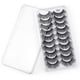 thumbnail image 2 of Kit de 10 pares de pestañas postizas, pestañas postizas 3D, pestañas largas naturales y esponjosas, pestañas postizas de banda suave reutilizables, extensión de pestañas de maquillaje negro de lujo, 2 of 5