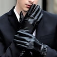 thumbnail image 2 of Guantes de Cuero POONWEI para Hombre Invierno Táctiles Talla Grande, 2 of 7