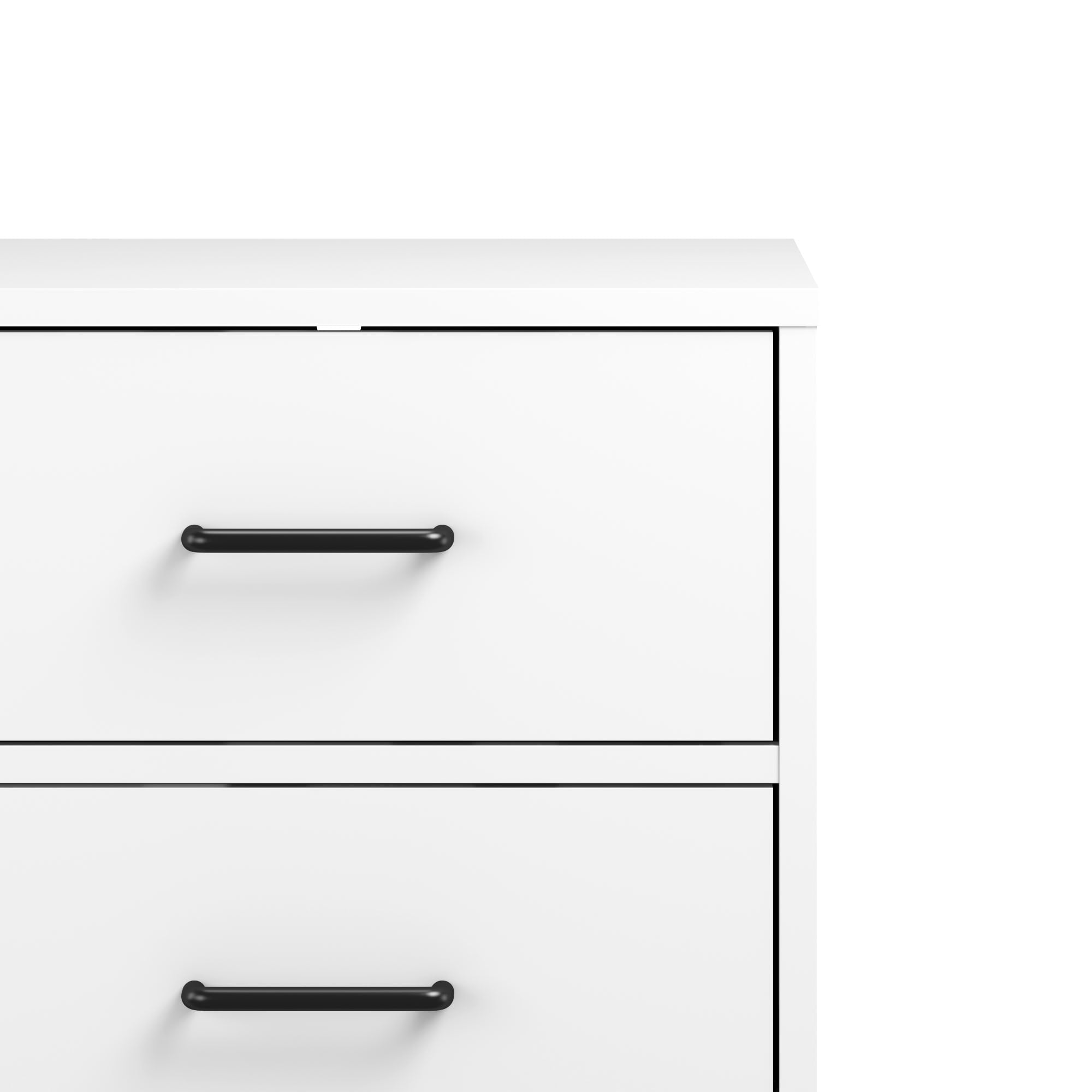 MAYEERTY 2 Drawer Nightstand, Minimalist Storage Side Table for Bedroom Living Room Apartment Dorm Small Spaces