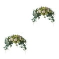 thumbnail image 4 of Transemion 1/2/3 Artificial Flower Wreath - Add Of Beauty To Door Threshold Realistic Appearance white green 2PCS, 4 of 6