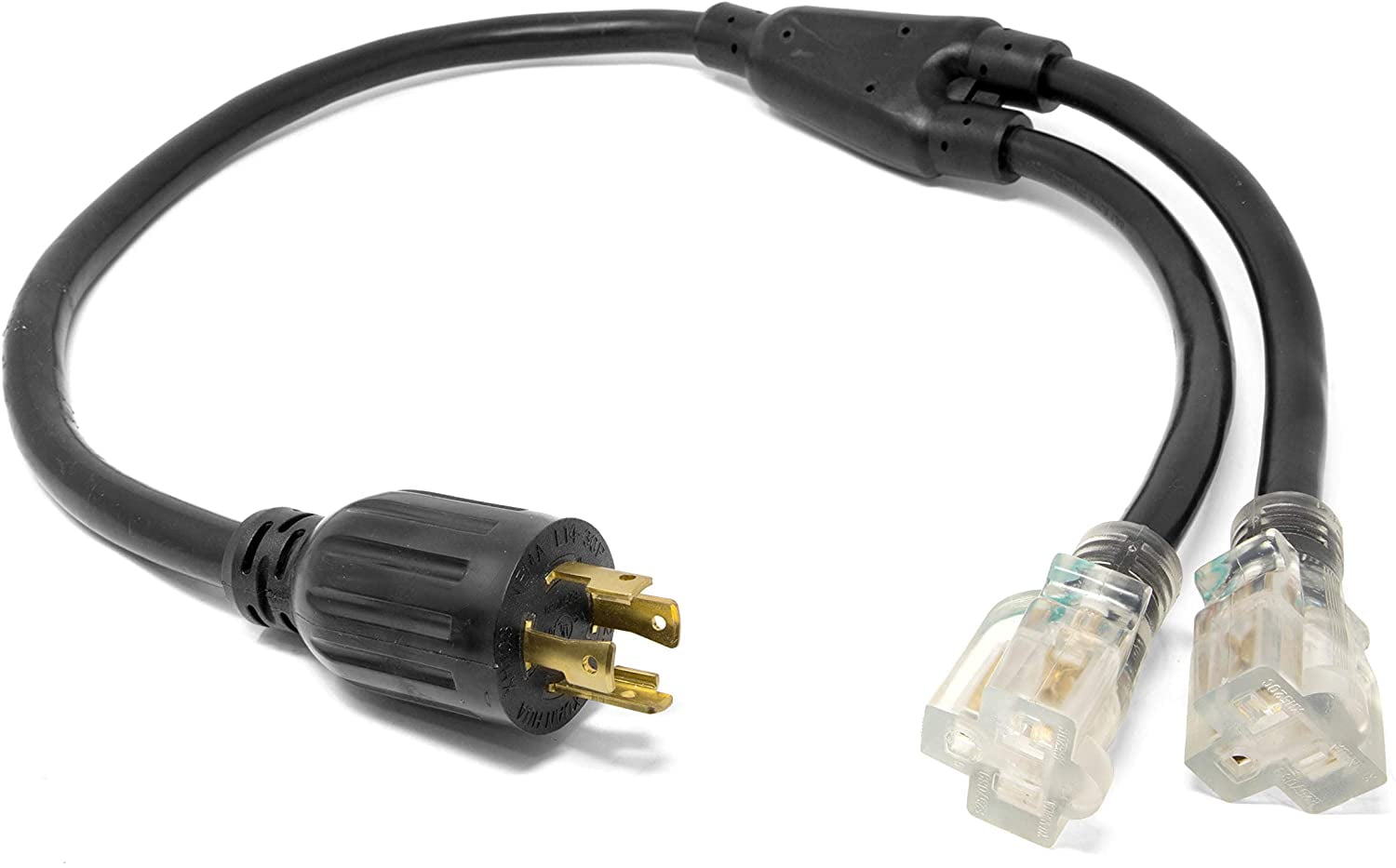 WEN PC31042 3 ft. 10Gauge SJTW Generator Extension Cord Splitter