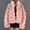 Pink, variant on symoid Womens Faux Fur Coats & Jackets- Ladies Warm Faux Fur Coat Jacket Winter Solid V-neck Outerwear Pink S