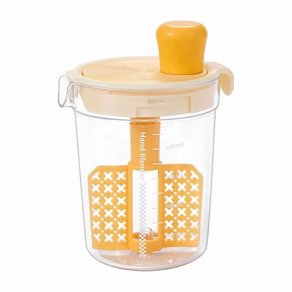 Manual Salad Dressing Mixer with Egg Separator - Multi-Function Kitchen Gadget for Dressings, Sauces, and Oils A