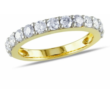 Miabella 1 Carat T.W. Single-Row Diamond Anniversary Ring in 10kt Yellow Gold