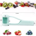 thumbnail image 3 of JKCCZLL Grape Cutter for Toddlers & Baby - Stainless Steel Grape & Cherry Tomato Slicer for Kids Lunch Box - Portable Small Fruit Quarterer Tool, Prep for Salad & Healthy Snacks,Blue,6.5in*2.2in, 3 of 6