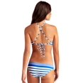 thumbnail image 2 of Vitamin A Sapphire Beach Stripe Cozumel High Neck Bikini Top 163TSPP Blue / X-Large, 2 of 2
