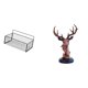 thumbnail image 1 of Figura decorativa de cabeza de ciervo, estatua artesanal de animal, decoración del hogar, adorno decorativo, estatua de resina para mesita de noche y, 1 of 8
