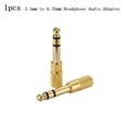 thumbnail image 4 of SMALL to BIG Headphone Adapter Converter Plug 3.5mm to 6.35mm Audio GOLD, 4 of 12