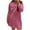 Pink, variant on Mikilon Women's Long Sleeve Sequin Dress Casual Round Neck Loose Dress Fashion Short Dress