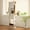 white 65.75"Hx17.72"L, variant on MDQMD 78.7" Extendable Dining Table for 4-10 Modern Expandable Kitchen Table with Black Double Pedestal Base Brown Particle Board Space-Saving Design