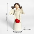 thumbnail image 2 of Angel Figurine with Heart for Mom - Mother's Day Home Decor Statue, 1Pc Dog Paw Grinding Board Included - Ideal Gift for Mother's Day, Home Decoration, Daily Use, 2 of 7