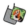 thumbnail image 2 of Caroline's Treasures Basset Hound St Patrick's Pair of Pot Holders, 2 of 3